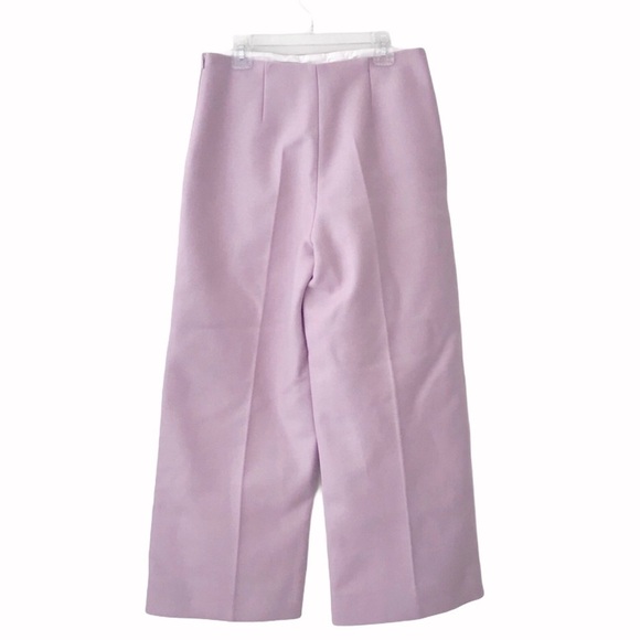 Chalayan Purple Wool Cashmere Blend Twill Cropped Trouser Pants - Picture 2 of 8